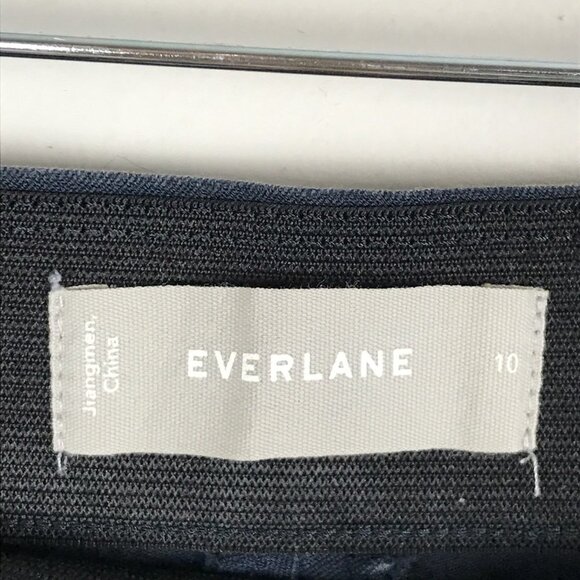Everlane Blue Straight Leg Cropped Pull On Trouser Pants Size 10 - Picture 4 of 10
